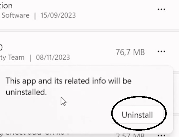 uninstall program yang tidak digunakan